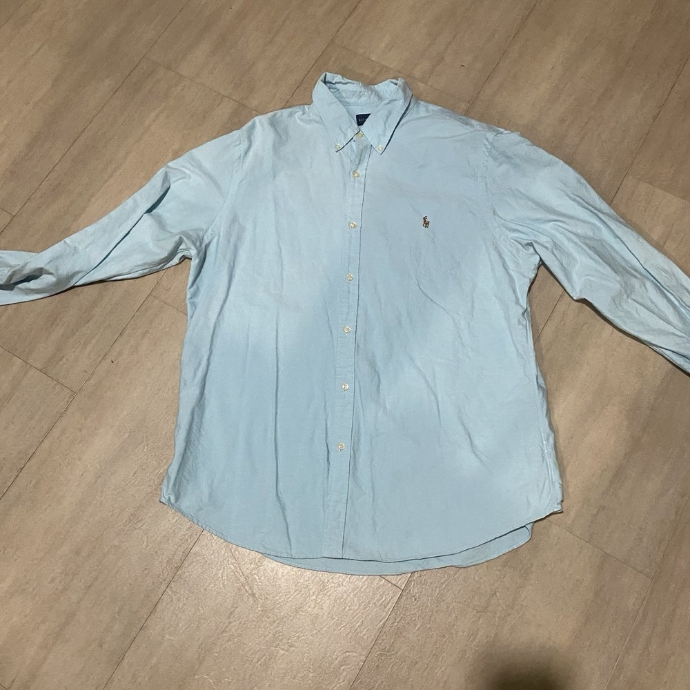 Polo Ralph Lauren Men Stretch Slim-fit Chino Button Down Shirt, Fleshed Pony 2XL